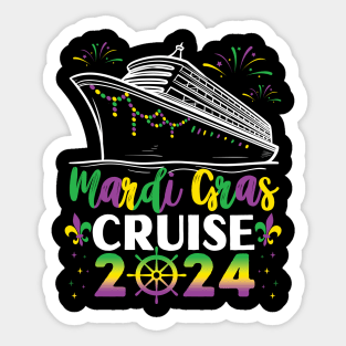 Mardi Gras Cruise 2024 Family Vacation Matching Cruise Sticker